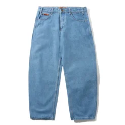 Baggy Denim Jeans, Washed Indigo
