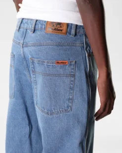Baggy Denim Jeans, Washed Indigo