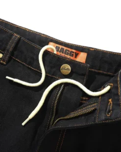 Baggy Denim Jeans, Washed Black