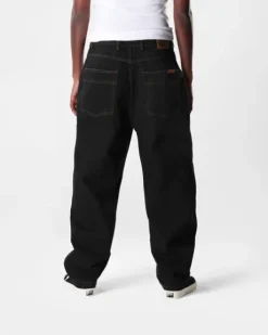 Baggy Denim Jeans, Washed Black