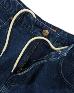 Baggy Denim Shorts, Dark Blue