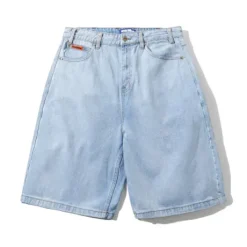 Baggy Denim Shorts, Light Blue