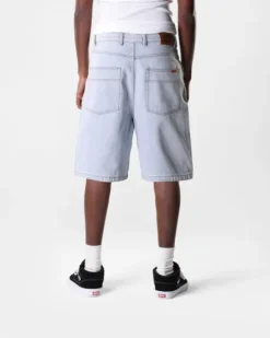Baggy Denim Shorts, Light Blue