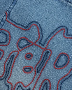 Blotch Denim Jeans, Streaky Blue