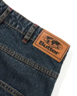 Blotch Denim Shorts, Streaky Navy