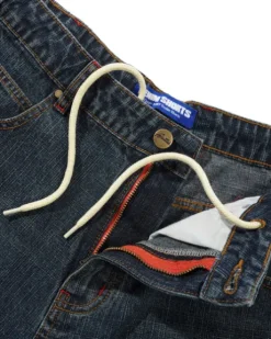 Blotch Denim Shorts, Streaky Navy