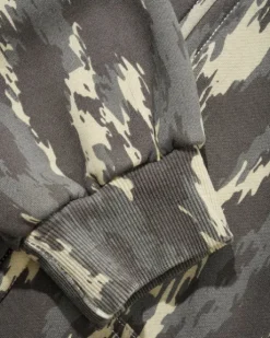 Blotch Zip-Thru Hood, Washed Camo