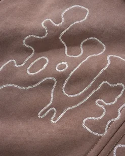 Blotch Zip-Thru Hood, Washed Berry