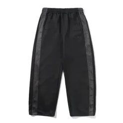 Check Tape Trackpants, Black