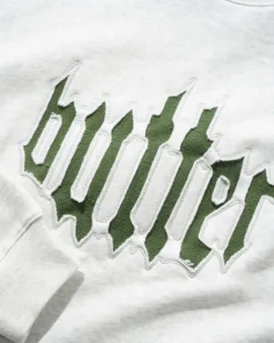 Cut Out Applique Crewneck, Ash