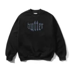 Cut Out Applique Crewneck, Black