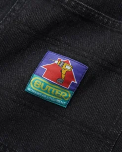 Denim Work Shorts, Black