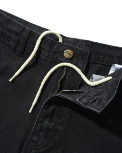 Denim Work Shorts, Black