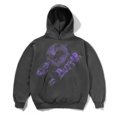 Drill Pullover Hood, Washed Dark Grey