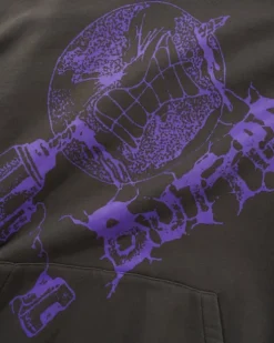 Drill Pullover Hood, Washed Dark Grey