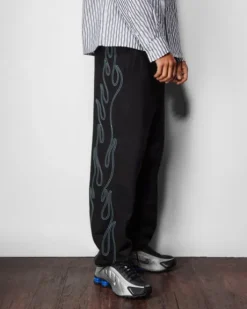 Flame Fleece Pants, Black