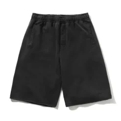 Fleece Shorts, Washed Black