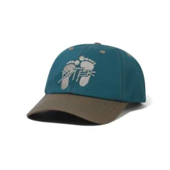 Footprints 6 Panel Cap, Teal