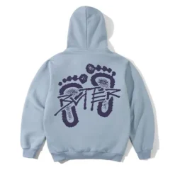 Footprints Pullover Hood, Ice