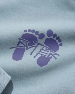 Footprints Pullover Hood, Ice