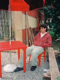 Garage Zip-Thru Hood, Faded Burgundy