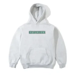 Glint Nylon Applique Pullover Hood, Ash