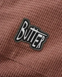 Grid Cord Overshirt, Brick