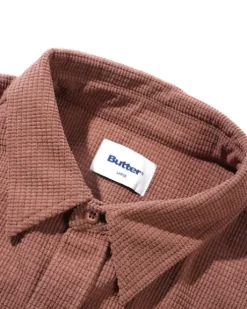 Grid Cord Overshirt, Brick