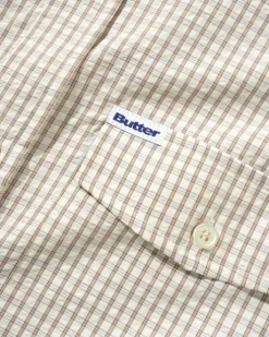 Grid S/S Shirt, Beige