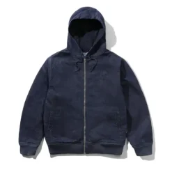 Hooded Work Jacket, Rinsed Indigo