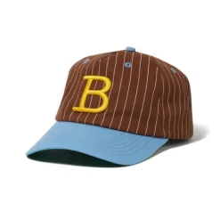 League Baseball Cap, Brown / Sky Blue
