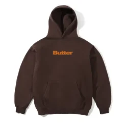 Logo Pullover Hood, Dark Brown