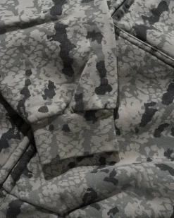 Lowland Camo Zip-Thru Hood, Washed Black