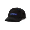 Nylon Rounded Logo 6 Panel Cap, Black