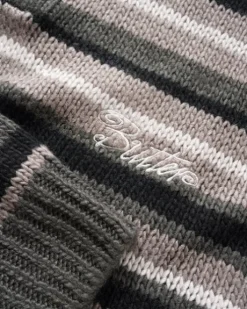 Ombre Stripe Knit Sweater, Black