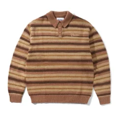 Ombre Stripe Knit Sweater, Chocolate