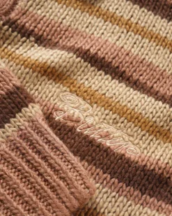 Ombre Stripe Knit Sweater, Chocolate