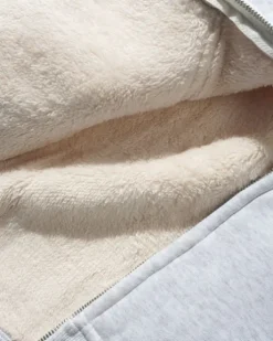 Pile Lined Zip-Thru Hood, Ash