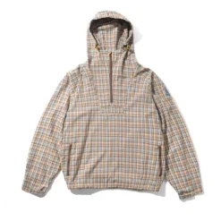 Plaid Equipment Anorak, Sky / Tan