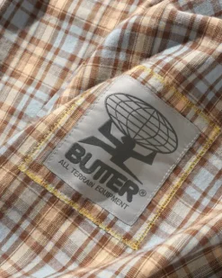 Plaid Equipment Anorak, Sky / Tan