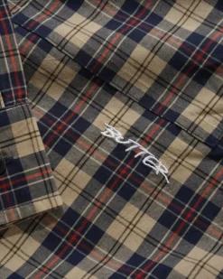 Plaid Shirt, Beige / Navy