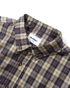 Plaid Shirt, Beige / Navy