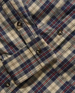 Plaid Shirt, Beige / Navy