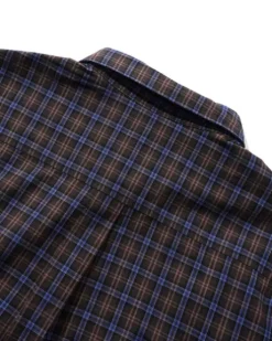Plaid Shirt, Brown / Cobalt