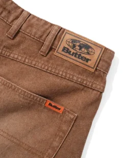 Relaxed Denim Jeans, Distressed Brown