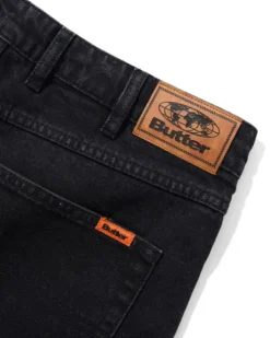 Relaxed Denim Jeans, Flat Black