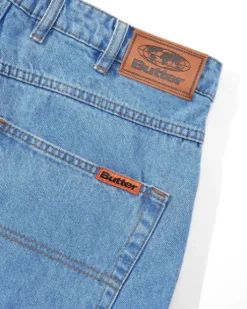 Relaxed Denim Jeans, Washed Indigo