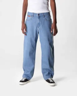 Relaxed Denim Jeans, Washed Indigo