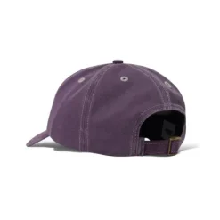 Rounded Logo 6 Panel Cap, Washed Eggplant