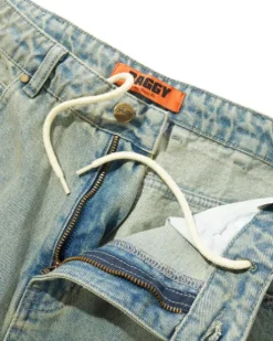 Scorpion Stitch Denim Jeans, Tinted Light Blue